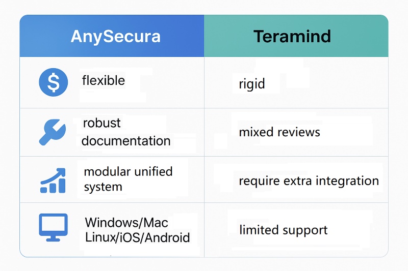 anysecura vs teramind other factors