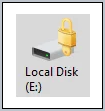 drive icon showing a padlock badge once bitlocker is protecting it