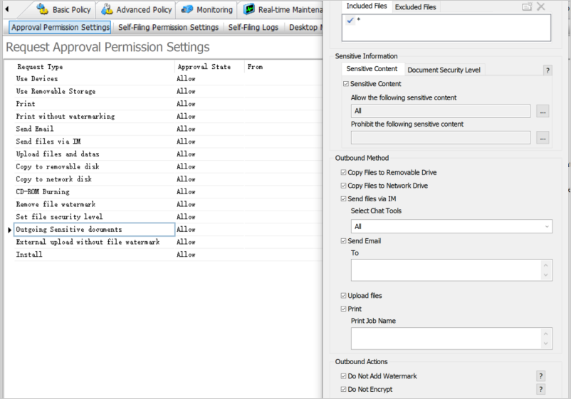 Outbound release request workflow