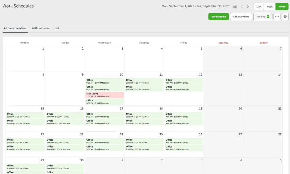 Desktime Work Schedules