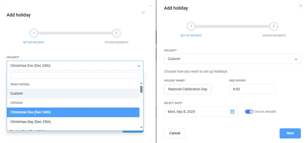 Hubstaff Calendar