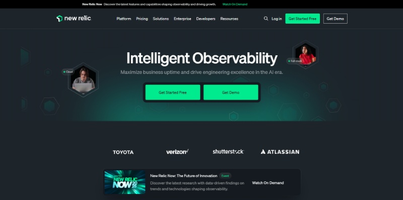 New Relic application performance monitoring tool