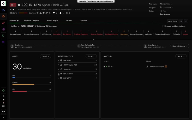 Palo Alto Cortex XDR remote monitoring and management tools