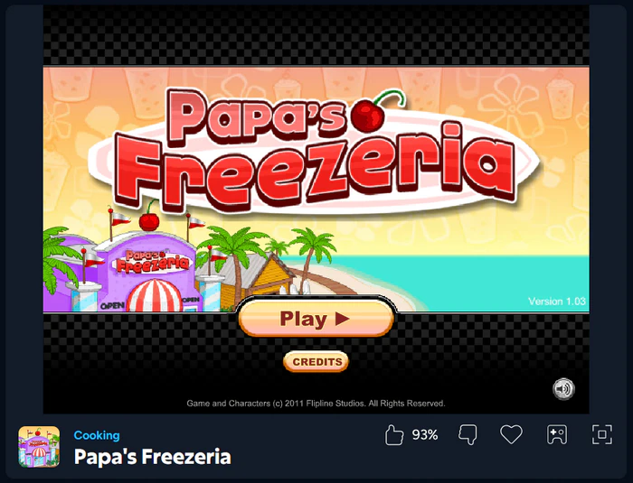 Papas Freezeria - top games not blocked by school in 2026
