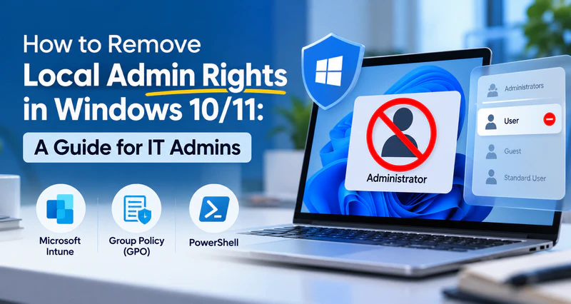 Remove local admin rights in Windows 10/11