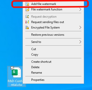 add watermark to Excel for enterprise