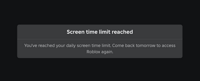 set screen time limits to block games on roblox