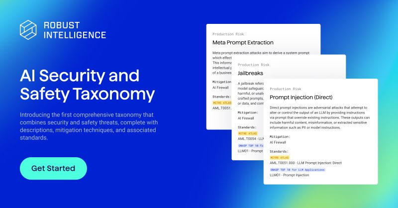 Robust Intelligence AI Firewall Webpage
