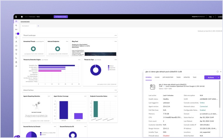 sentinelone dashboard