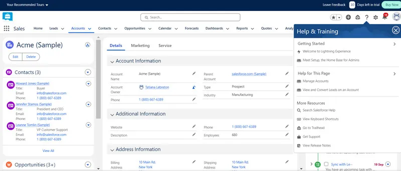 SMB Management Software: Salesforce