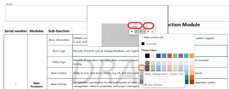 add watermark in Excel