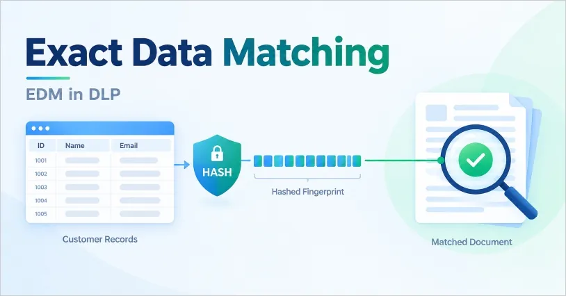what is exact data matching: content compared against a hashed reference dataset