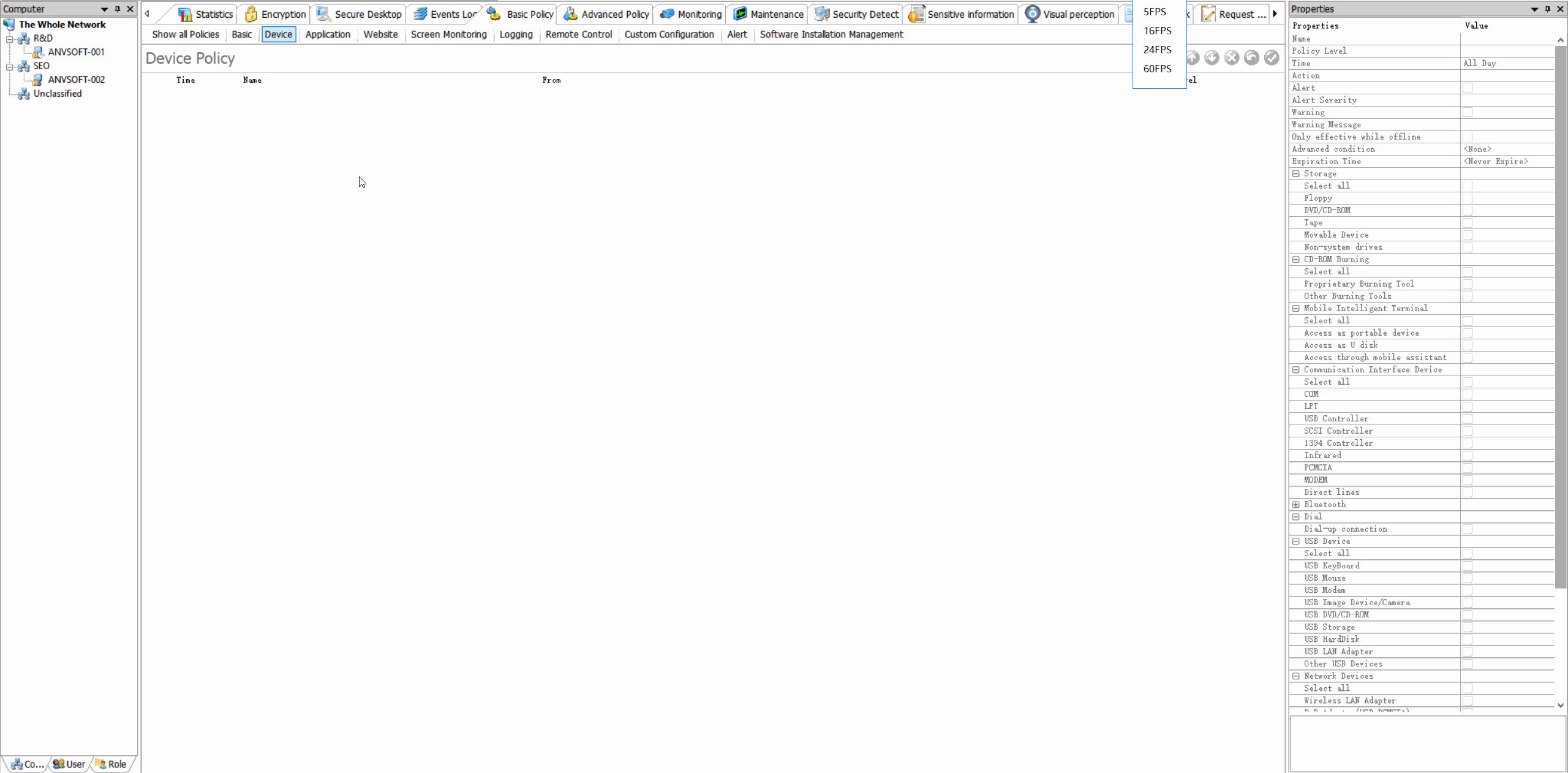 Granular Device Policies demonstration