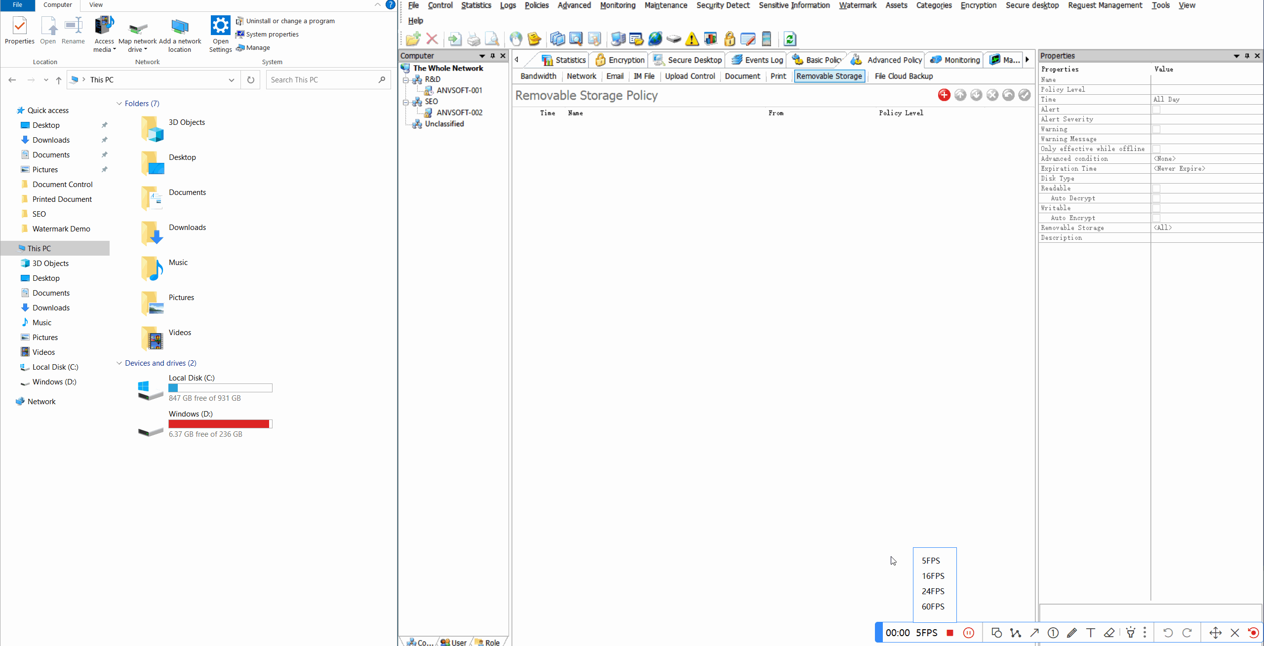 Read-Only Restrictions demonstration