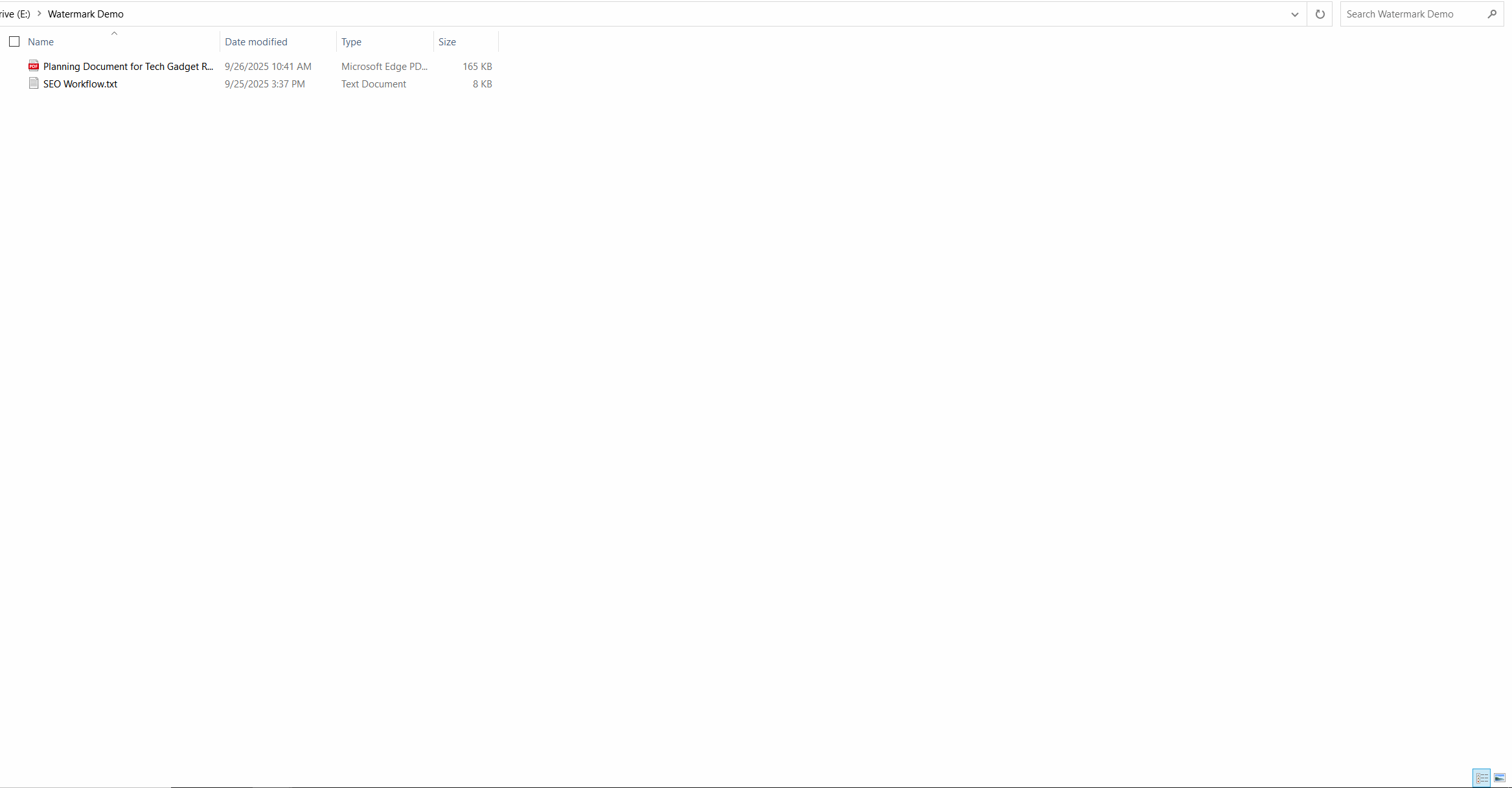 Watermarking Remove Request demonstration