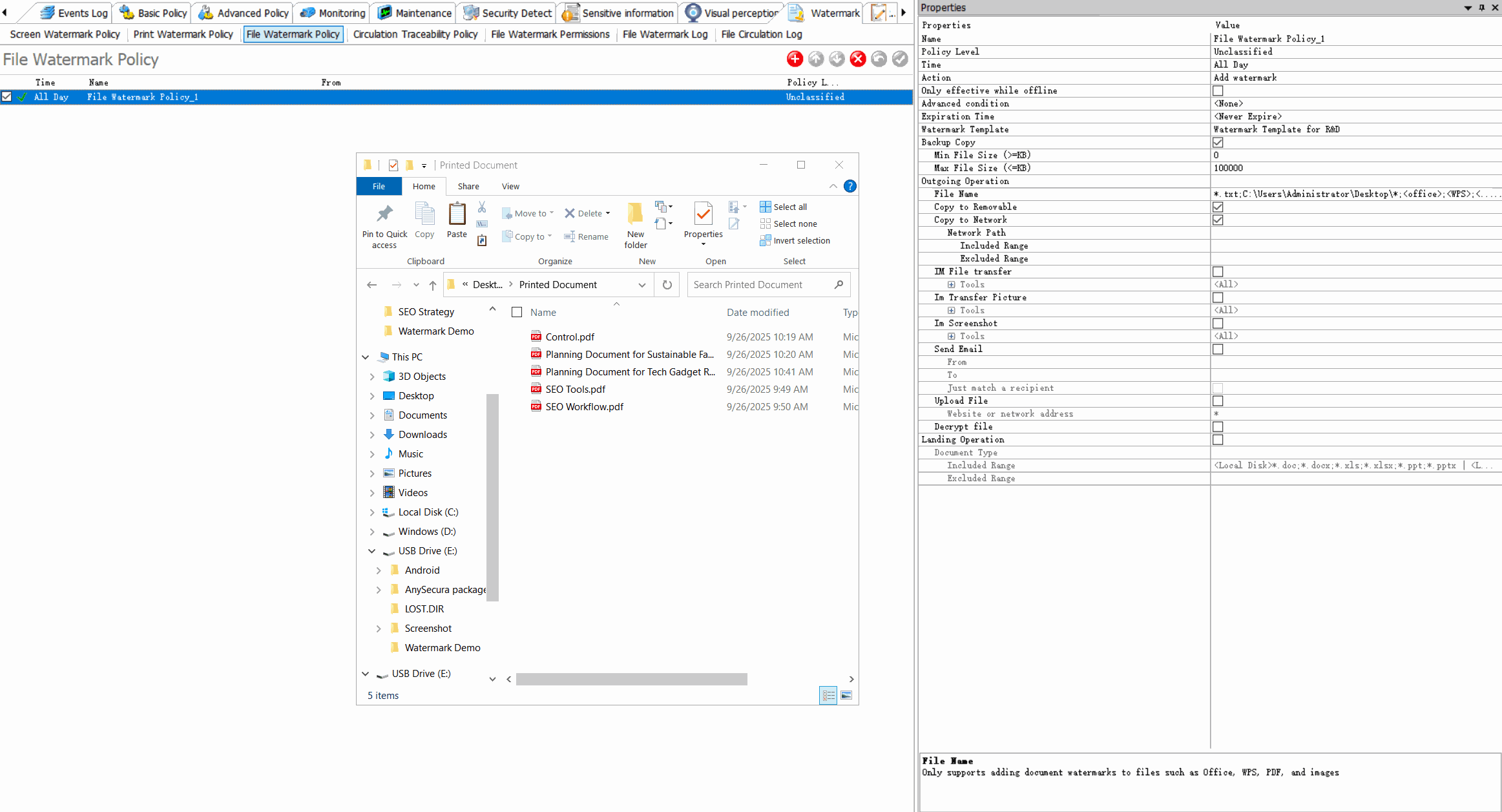 Dynamic Watermarking demonstration