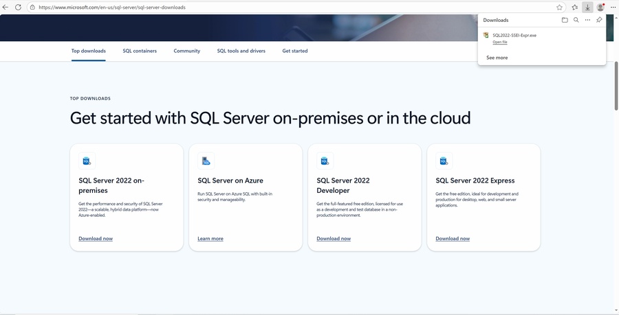 Download SQL Server Installer