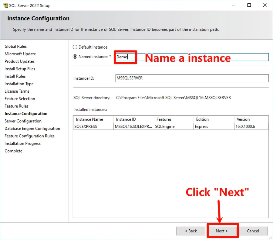SQL Server installation
