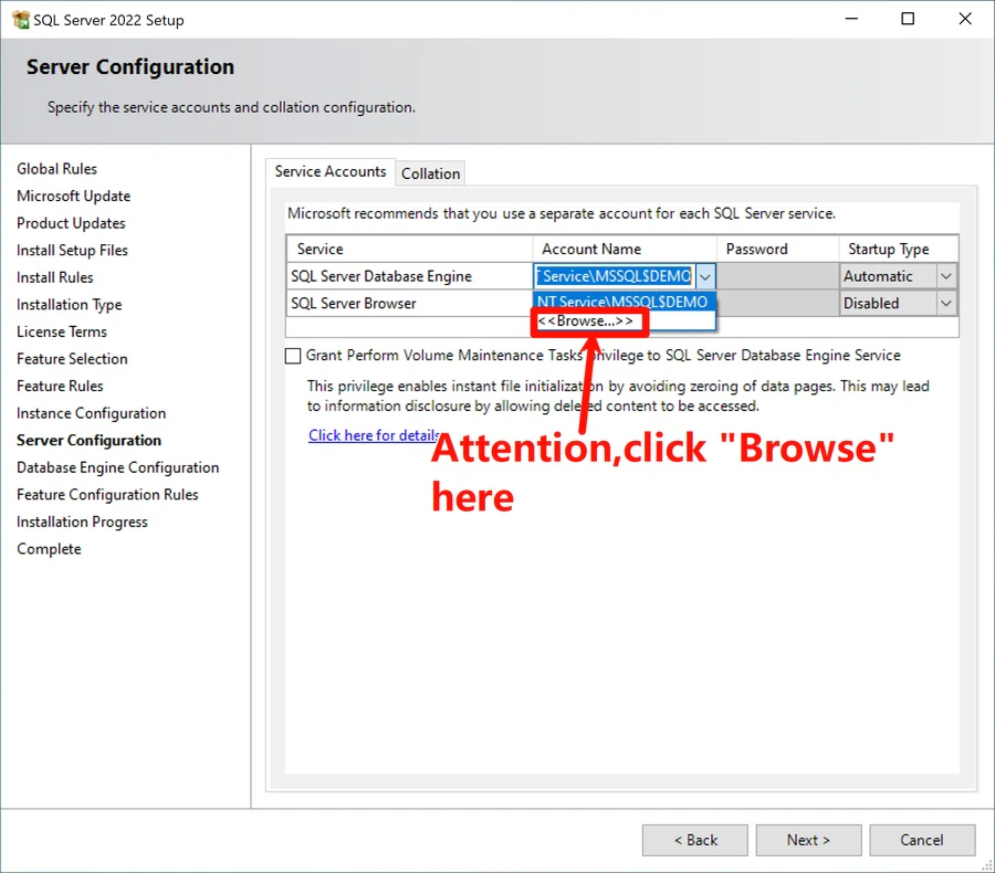 SQL Server installation