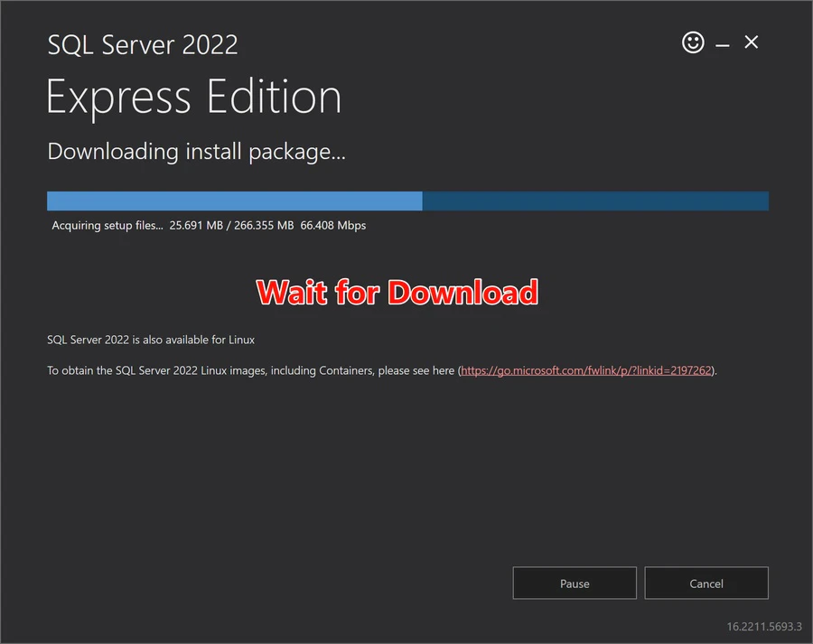 SQL Server installer: install progress