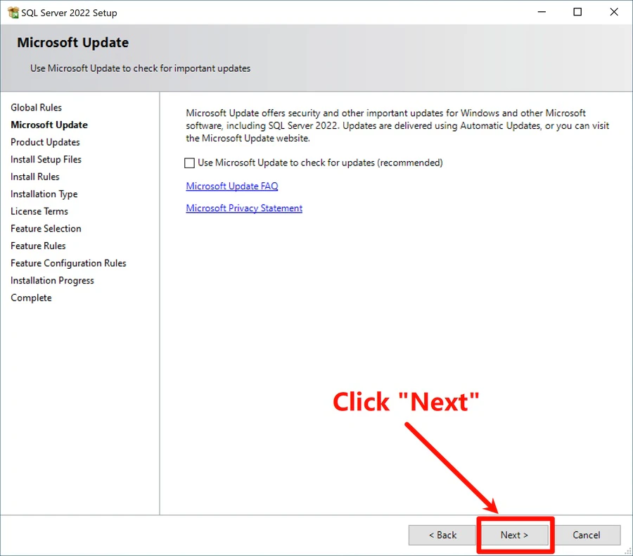 SQL Server installation