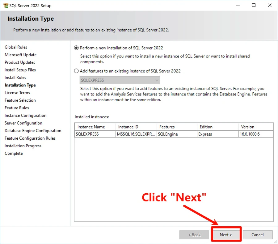 SQL Server installation