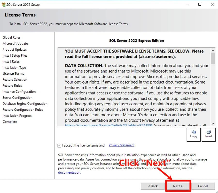 SQL Server installation