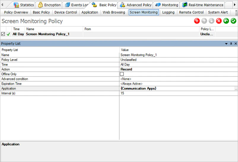 screen monitoring policy