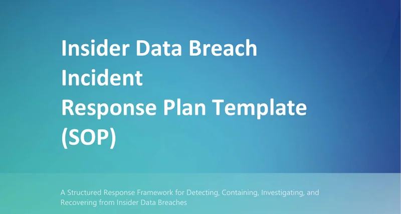 Insider Data Breach Incident Response Plan Template