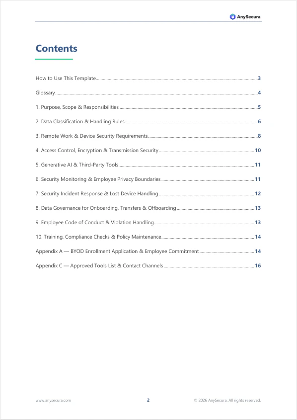 Enterprise GenAI and ChatGPT Acceptable Use Policy Template preview