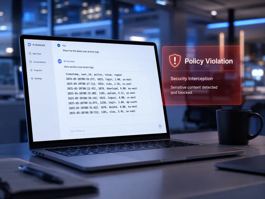 NLP training data pasted into ChatGPT — shadow AI exfiltration of 2.8M customer utterances