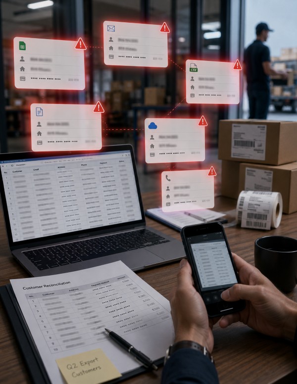 Secure customer data with access controls and encryption in logistics