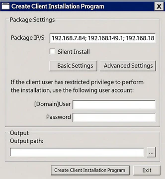 client installation
