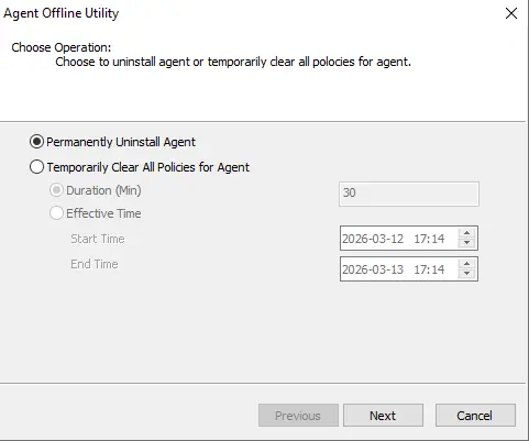AnySecura Agent Offline Utility interface