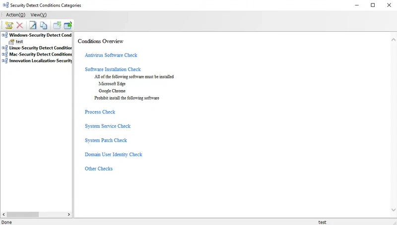 AnySecura All Security Conditions interface