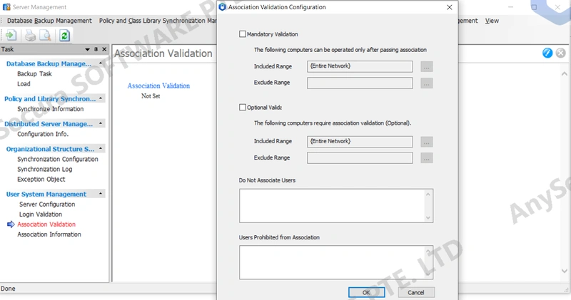 AnySecura Associated Authentication interface