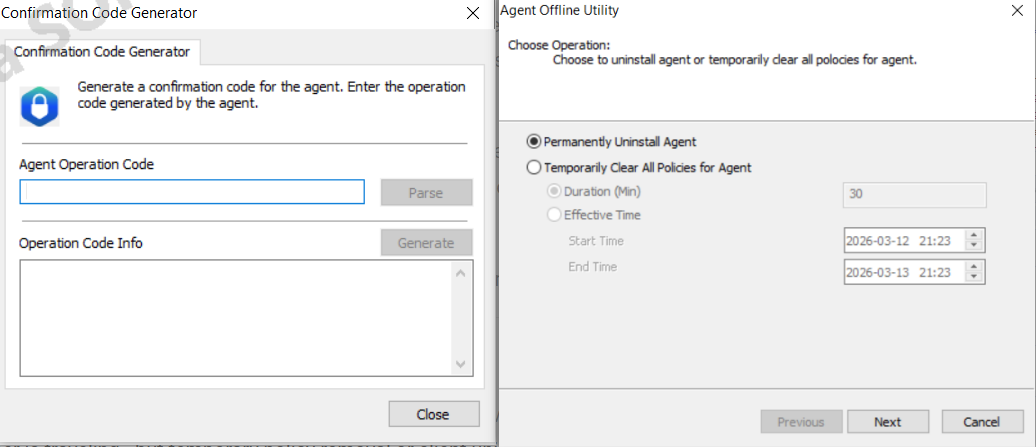 AnySecura Client Tools interface
