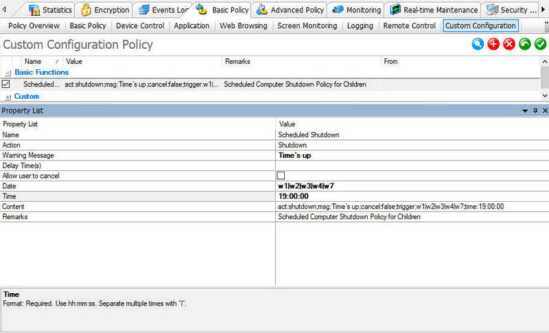 anysecura schedule automatic shutdowns