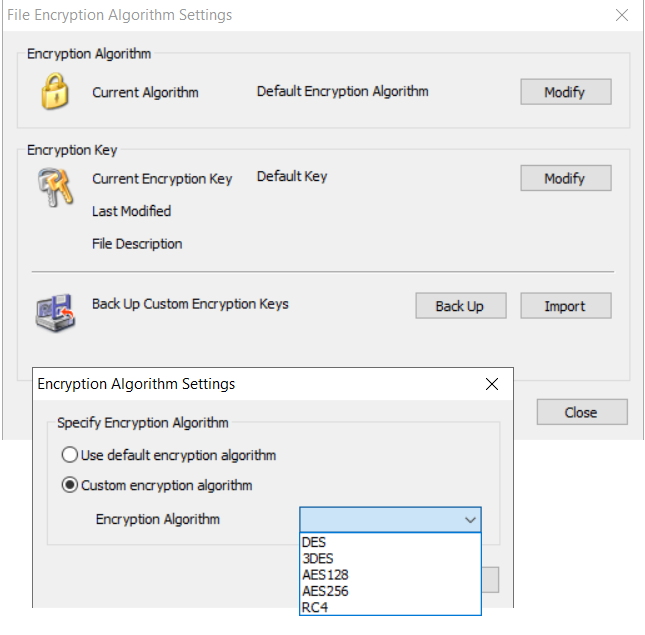 AnySecura Custom Keys interface