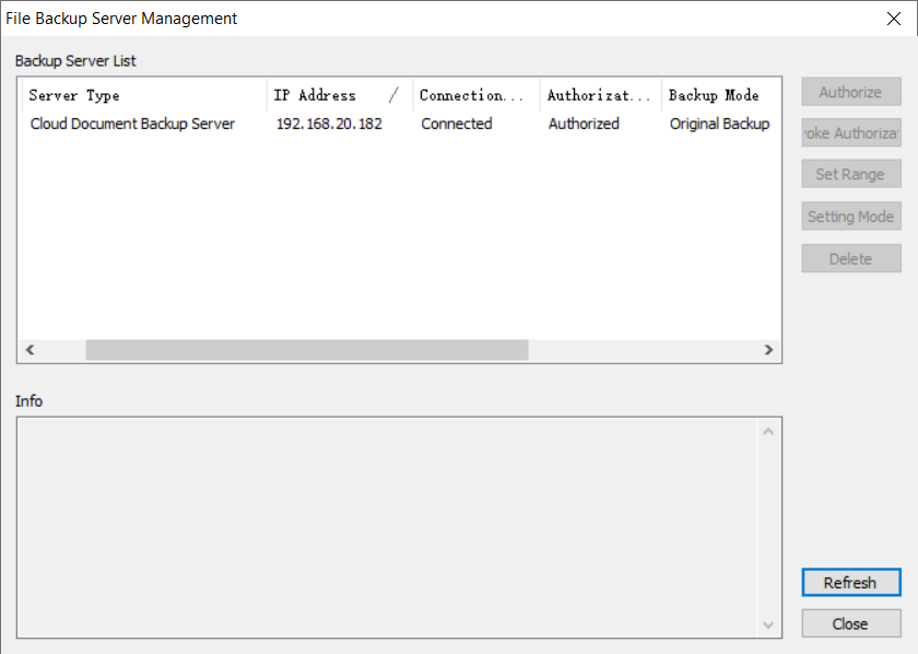 AnySecura Encrypted Document Backup interface