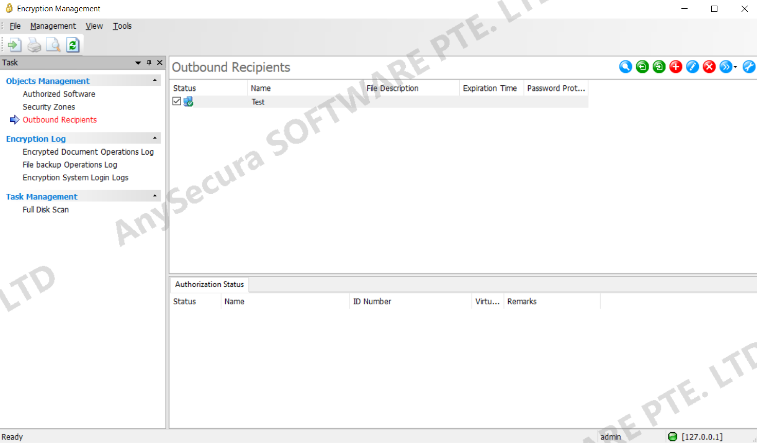 AnySecura External Release Object Management interface