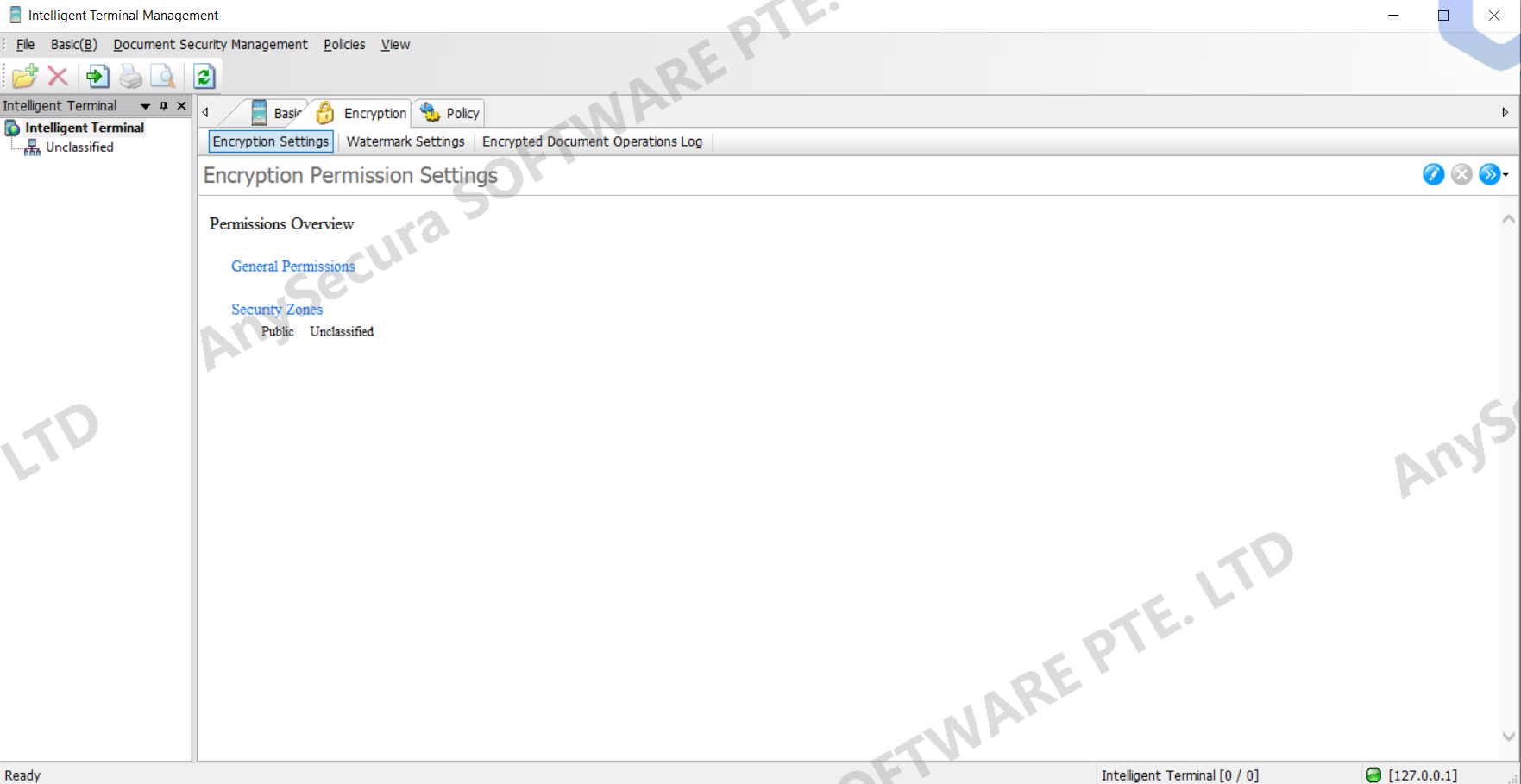 AnySecura Intelligent Endpoint Management interface