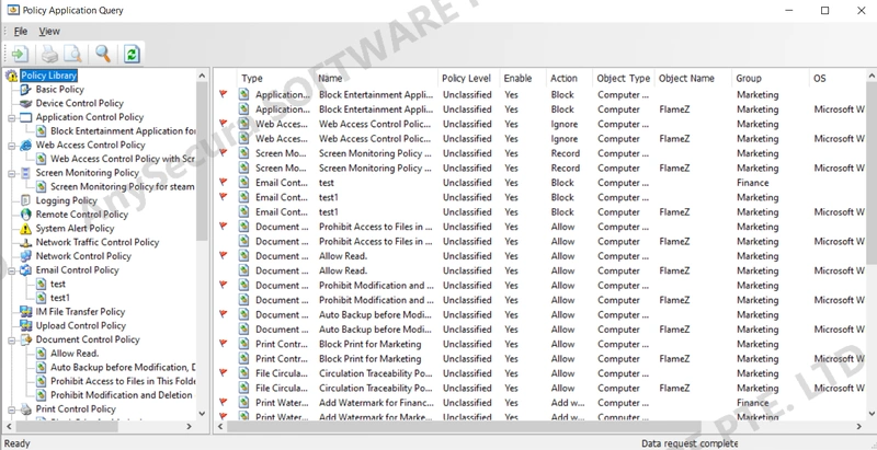 AnySecura Policy Application Query interface