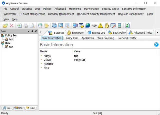 AnySecura Policy Roles interface