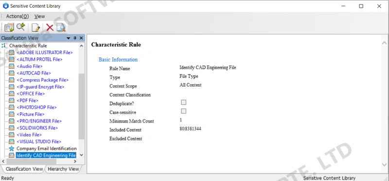 AnySecura Sensitive Information Classification Library interface