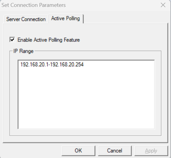 Server Connection Configuration