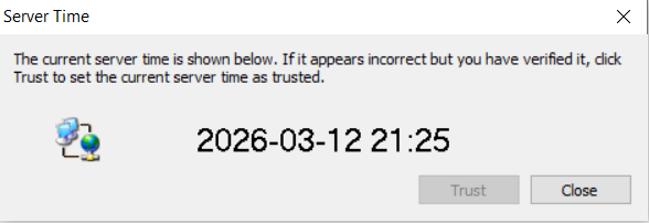 AnySecura Server Time interface