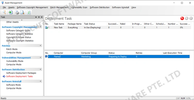 AnySecura Software Distribution interface