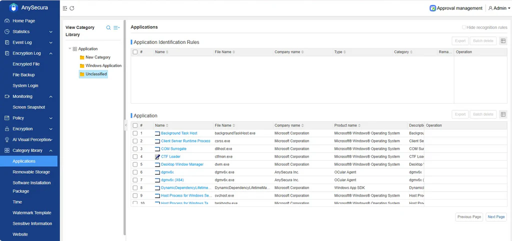 AnySecura Category Library interface