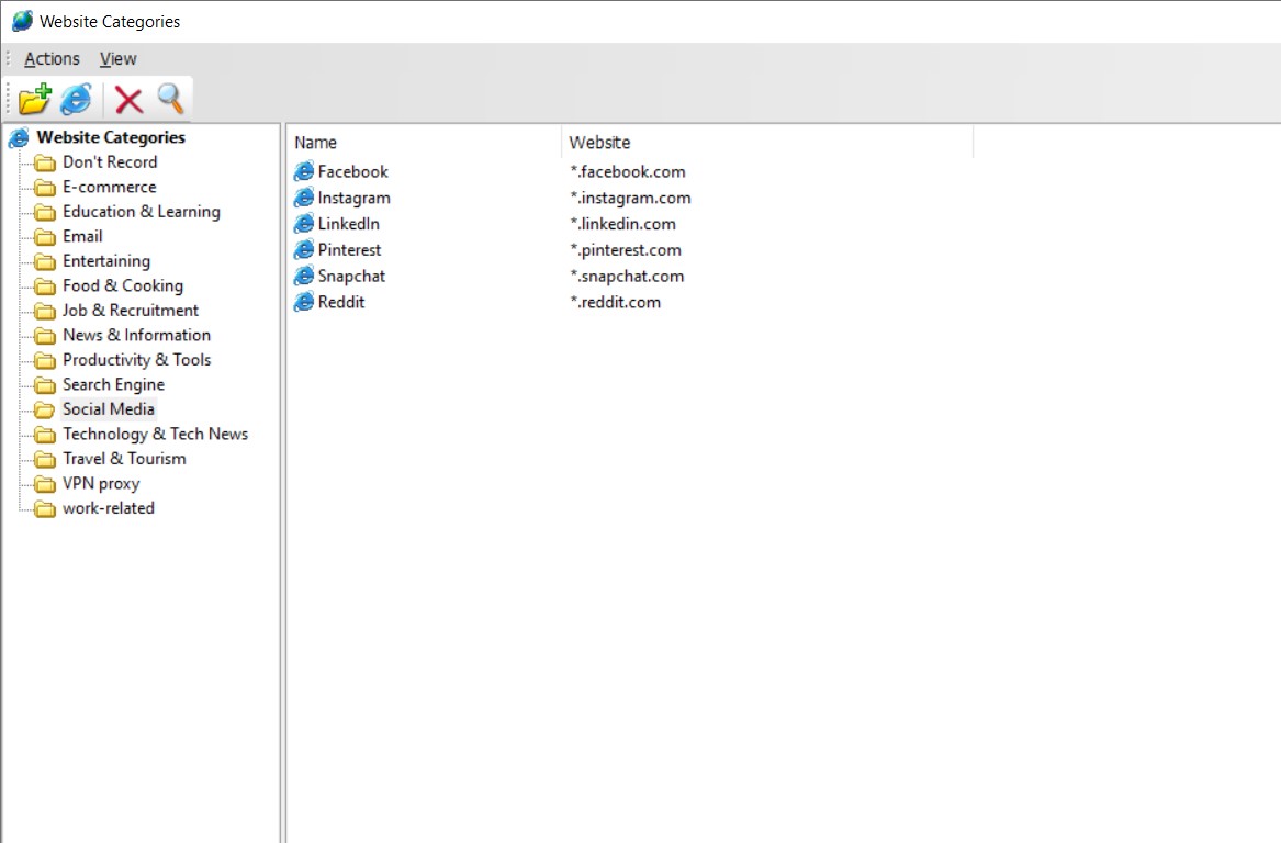 AnySecura Website Classification interface